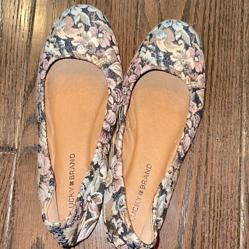 LUCKY BRAND floral tapestry flats size 8 1/2 - Picture 7 of 12